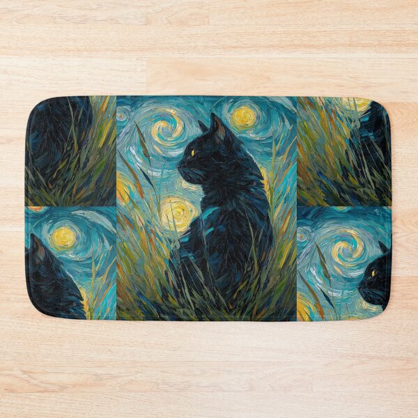 Item preview, Van Gogh's cat Starry night designed and sold by MendaciousMina.
