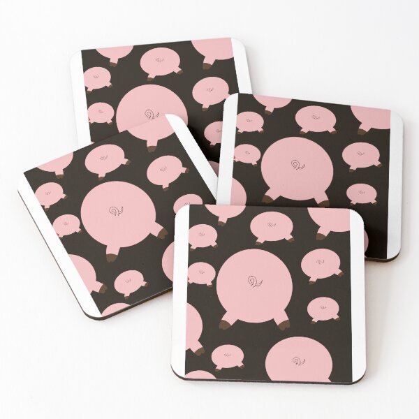 Item preview, piggy butts (black) designed and sold by Designs by Sara Felton.