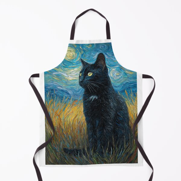 Item preview, Van Gogh's cat Starry night designed and sold by MendaciousMina.