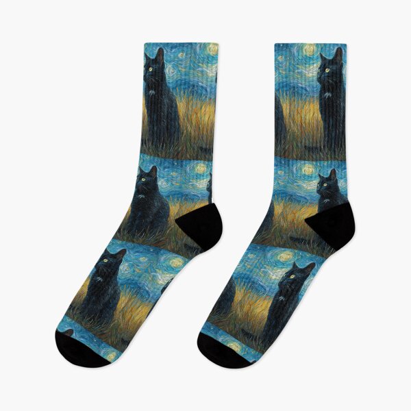 Item preview, Van Gogh's cat Starry night designed and sold by MendaciousMina.