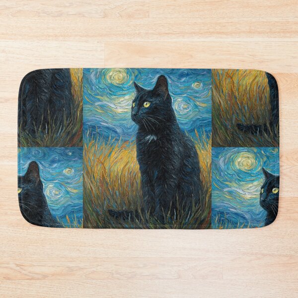 Item preview, Van Gogh's cat Starry night designed and sold by MendaciousMina.
