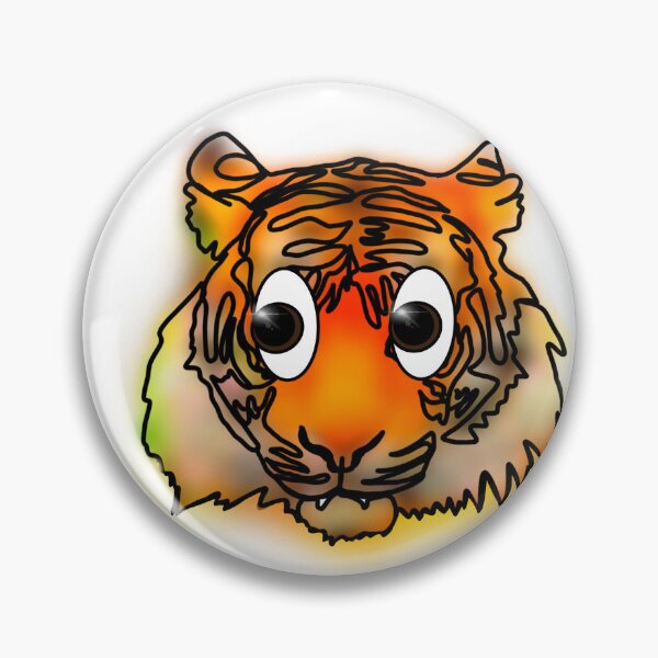 Item preview, Maple the Tiger side eyes emoji - animalz  designed and sold by Ashley’sAnimalz.