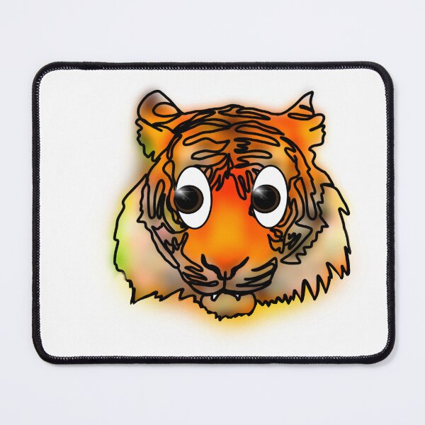 Item preview, Maple the Tiger side eyes emoji - animalz designed and sold by Ashley’sAnimalz.