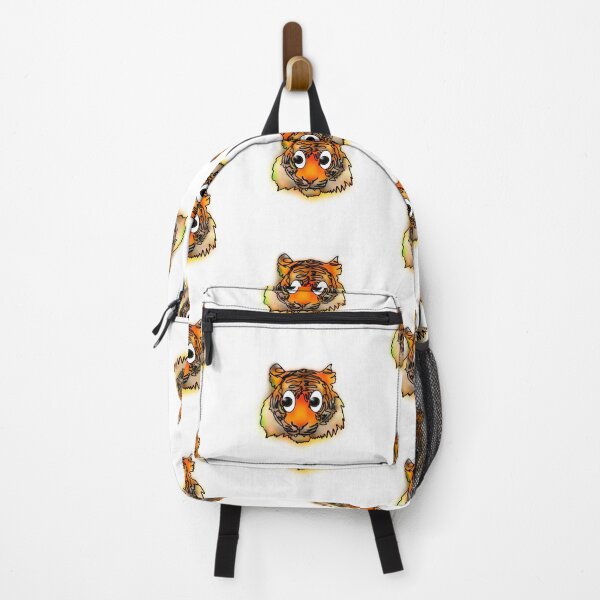 Item preview, Maple the Tiger side eyes emoji - animalz designed and sold by Ashley’sAnimalz.