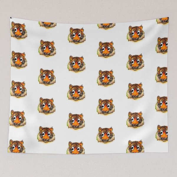 Item preview, Maple the Tiger side eyes emoji - animalz  designed and sold by Ashley’sAnimalz.