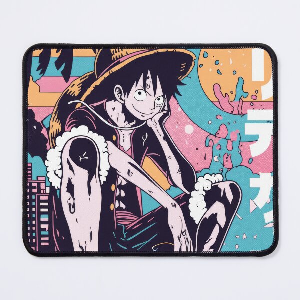 Item preview, Vaporwave Beach Day Luffy  designed and sold by AnimeArsenalPrints.