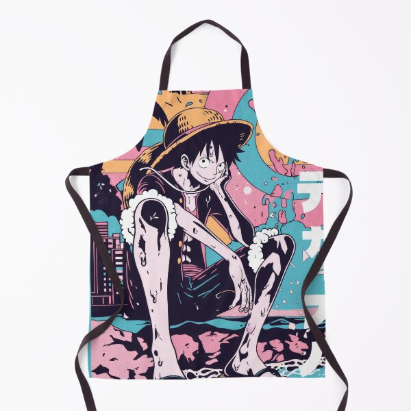 Item preview, Vaporwave Beach Day Luffy  designed and sold by AnimeArsenalPrints.