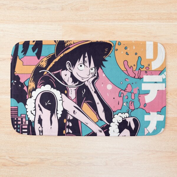 Item preview, Vaporwave Beach Day Luffy  designed and sold by AnimeArsenalPrints.