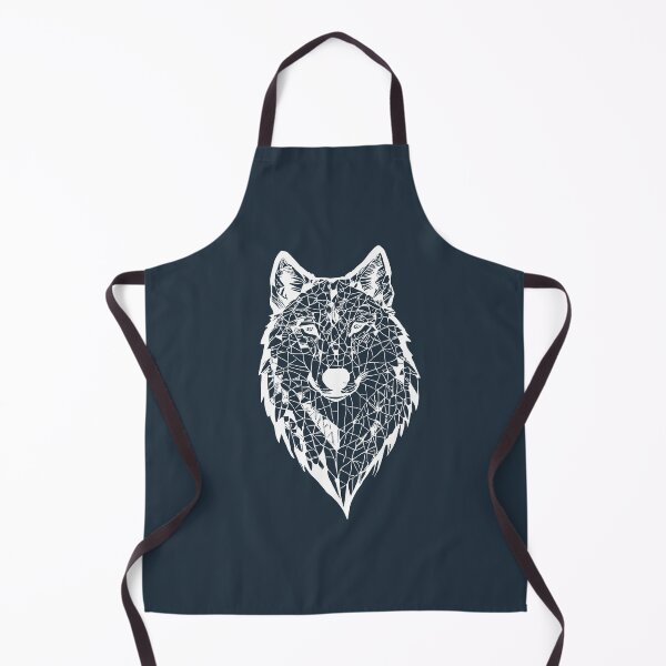 Item preview, White Polygonal Wolf - Geometric Animal Art designed and sold by Tklezardesigns.