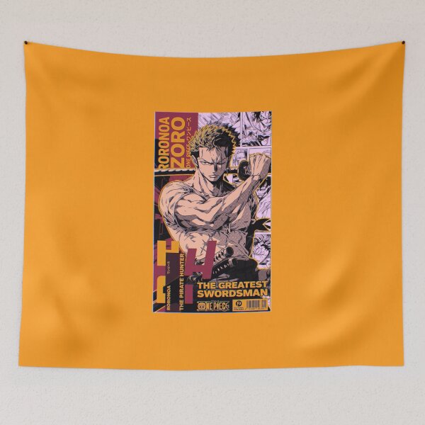 Item preview, Zoro Retro Manga Poster "The Greatest Swordsman" designed and sold by Moonshroomarts.