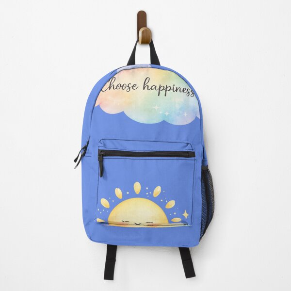 Item preview, Pastel Watercolor Sun Cloud Icon with “Choose Happiness” Quote (Transparent Background) designed and sold by StickyDelights.