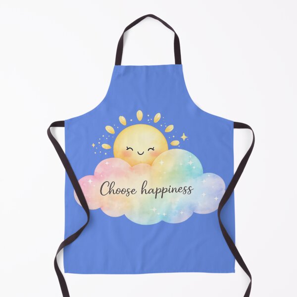 Item preview, Pastel Watercolor Sun Cloud Icon with “Choose Happiness” Quote (Transparent Background) designed and sold by StickyDelights.