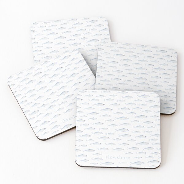 Item preview, Blue Fish Pattern, Coastal Ocean Design, Minimal Nautical Aesthetic, Beach House Decor designed and sold by TheSlowShore.