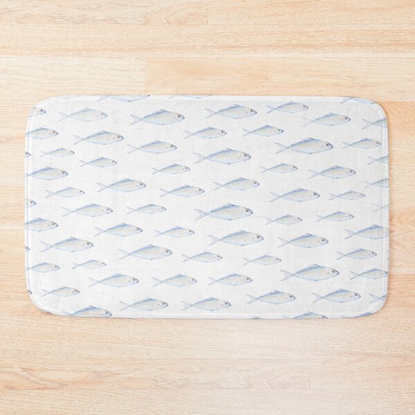Item preview, Blue Fish Pattern, Coastal Ocean Design, Minimal Nautical Aesthetic, Beach House Decor designed and sold by TheSlowShore.