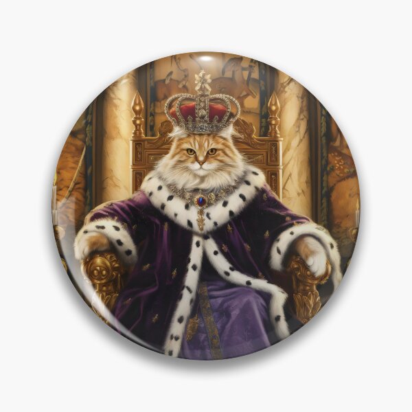 Item preview, King cat on the throne. designed and sold by MyHappyArtShop.