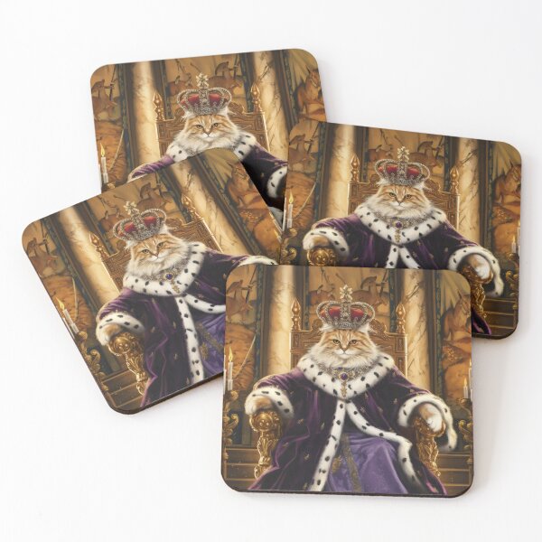 Item preview, King cat on the throne. designed and sold by MyHappyArtShop.