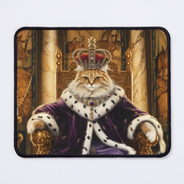 Item preview, King cat on the throne. designed and sold by MyHappyArtShop.