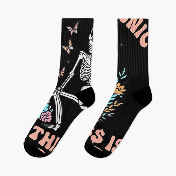 Item preview, My Anxiety Is Chronic But This Ass Is Iconic Funny Skeleton designed and sold by EzraIBlankenshi.