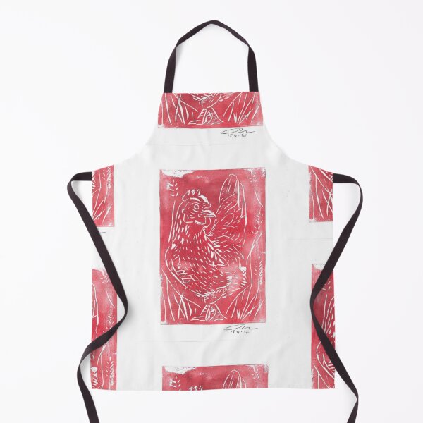 Item preview, Chicken lino print (Red) designed and sold by Life's eye Art and photography.