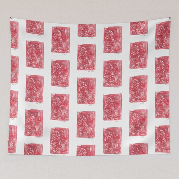 Item preview, Chicken lino print (Red) designed and sold by Life's eye Art and photography.