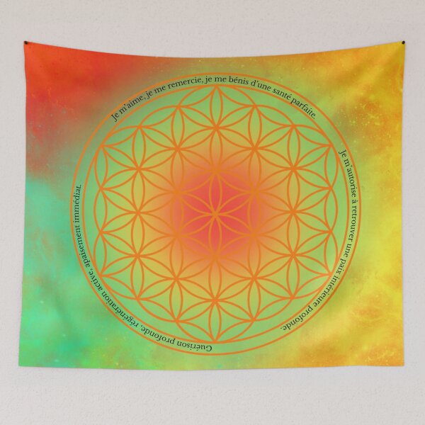 Item preview, Orange Flower of Life – Sacred Geometry – Positive Energy – Water Memory – Spiritual and Soothing designed and sold by Herami.