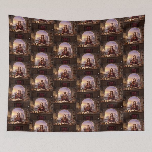 Item preview, The Lady of the Castle in the Library. designed and sold by JoyNest = "The nest of joy".
