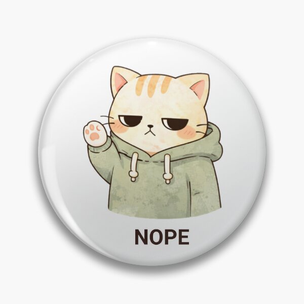 Item preview, Nope Cat | Cute Kawaii Aesthetic | Funny Introvert Design designed and sold by The Mood Index.