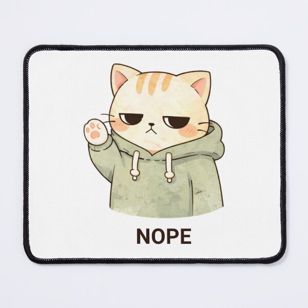 Item preview, Nope Cat | Cute Kawaii Aesthetic | Funny Introvert Design designed and sold by The Mood Index.