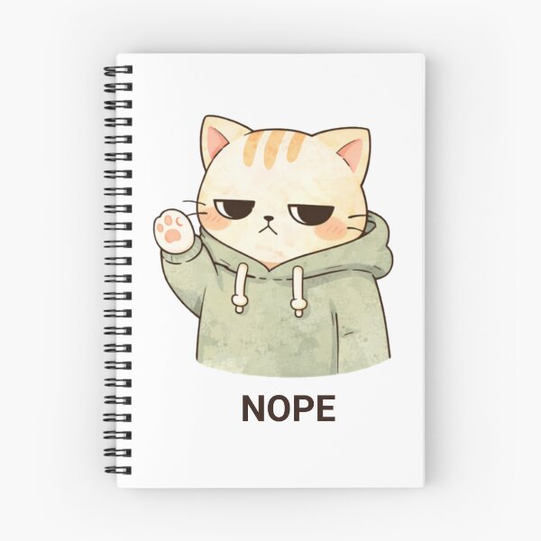 Item preview, Nope Cat | Cute Kawaii Aesthetic | Funny Introvert Design designed and sold by The Mood Index.