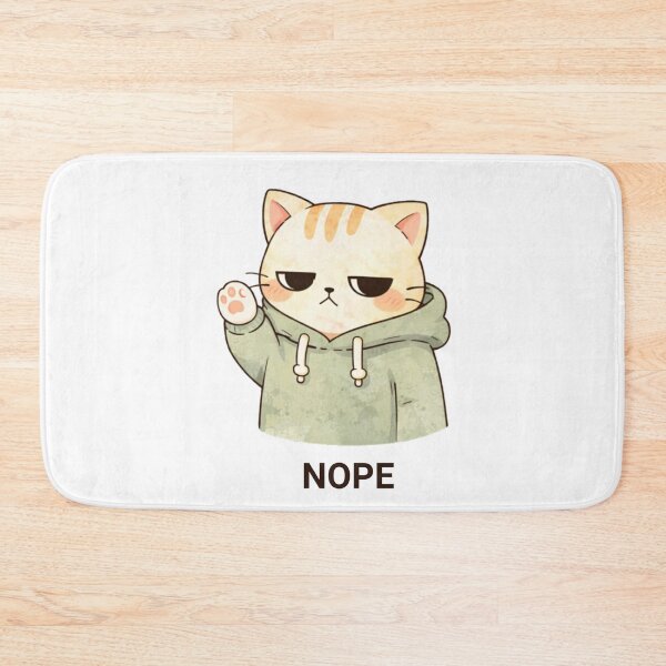 Item preview, Nope Cat | Cute Kawaii Aesthetic | Funny Introvert Design designed and sold by The Mood Index.