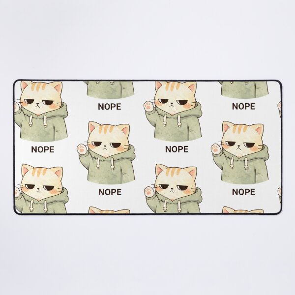 Item preview, Nope Cat | Cute Kawaii Aesthetic | Funny Introvert Design designed and sold by The Mood Index.