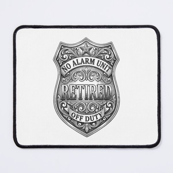 Item preview, Retired Police Officer Badge Funny No Alarm Unit Cop designed and sold by GrandeDuc.