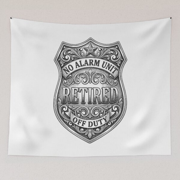 Item preview, Retired Police Officer Badge Funny No Alarm Unit Cop designed and sold by GrandeDuc.