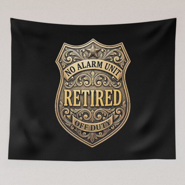 Item preview, Retired Police Officer Badge Funny No Alarm Unit Cop designed and sold by GrandeDuc.