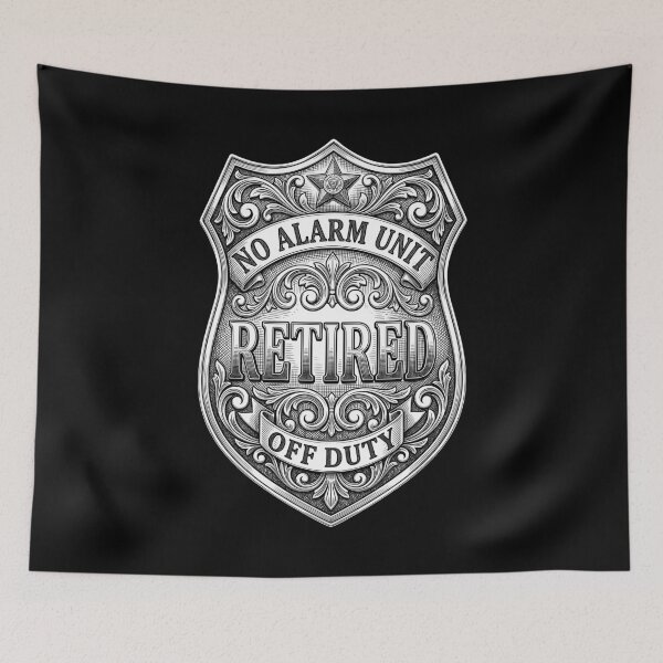 Item preview, Retired Police Officer Badge Funny No Alarm Unit Cop designed and sold by GrandeDuc.