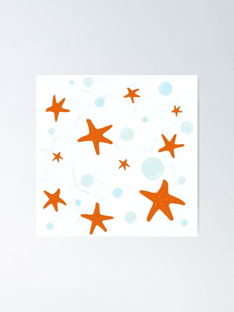 Thumbnail 1 of 3, Poster, Star fish pattern designed and sold by Ru101arts.