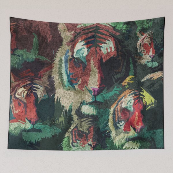 Item preview, Abstract tigers designed and sold by kinpirks.