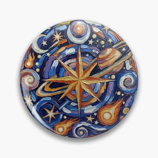 Item preview, Sun Moon Stars Colorful Palette Knife Art Celestial Design designed and sold by GymTanLaundry.