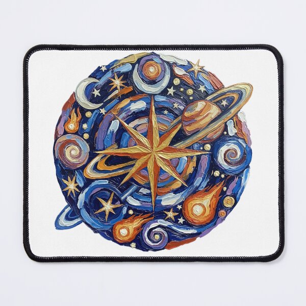 Item preview, Sun Moon Stars Colorful Palette Knife Art Celestial Design designed and sold by GymTanLaundry.