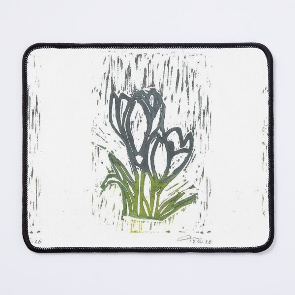 Item preview, Crocus Flower Lino Print (colour) designed and sold by Life's eye Art and photography.