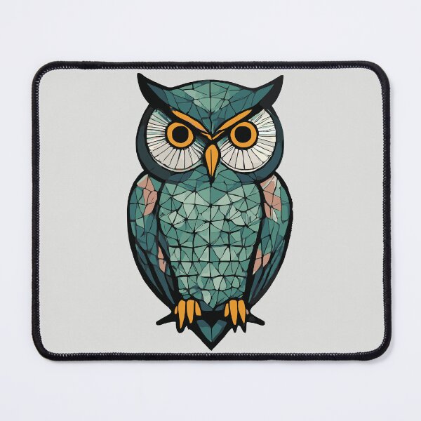 Item preview, Geometric Guardian Owl - Modern Animal Art designed and sold by Tklezardesigns.