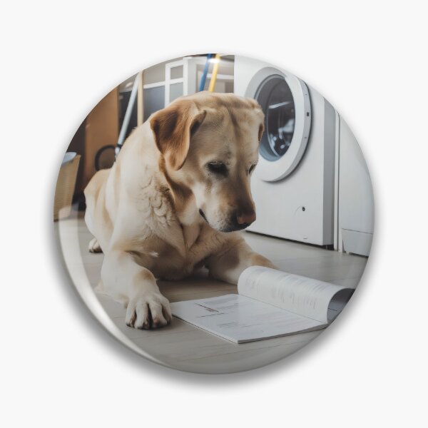 Item preview, The dog does the laundry. designed and sold by MyHappyArtShop.