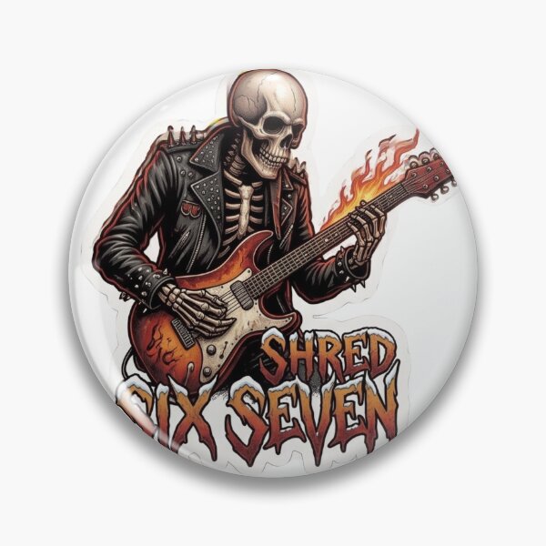 Item preview, Shred Six Seven Skull Guitarist – Punk Rock Skeleton Guitar Design designed and sold by Relatedocean3.
