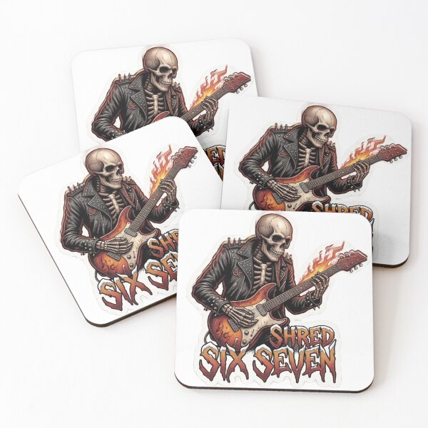 Item preview, Shred Six Seven Skull Guitarist – Punk Rock Skeleton Guitar Design designed and sold by Relatedocean3.