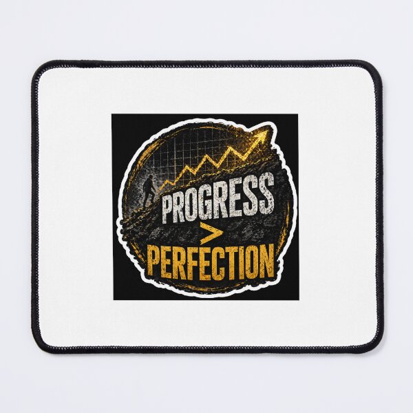 Item preview, Progress Over Perfection – Growth Mindset & Consistency Motivational Sticker designed and sold by Wander Pop Studio.