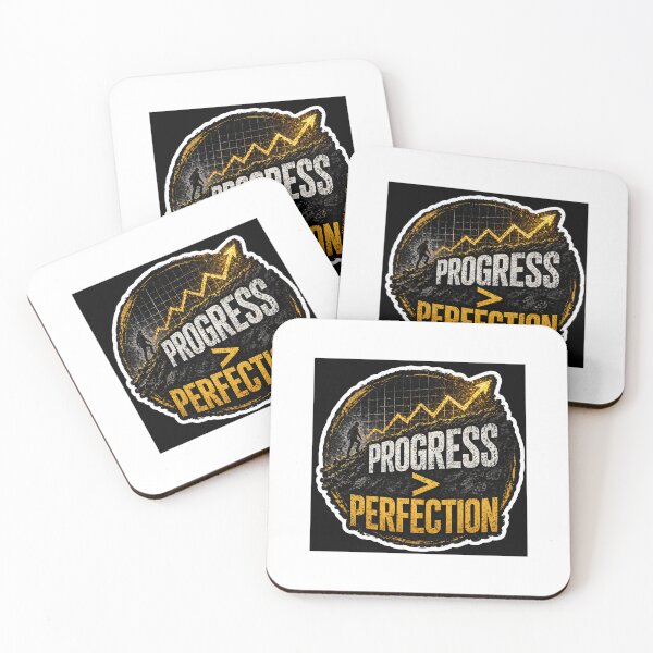 Item preview, Progress Over Perfection – Growth Mindset & Consistency Motivational Sticker designed and sold by Wander Pop Studio.