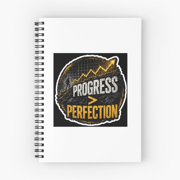Item preview, Progress Over Perfection – Growth Mindset & Consistency Motivational Sticker designed and sold by Wander Pop Studio.