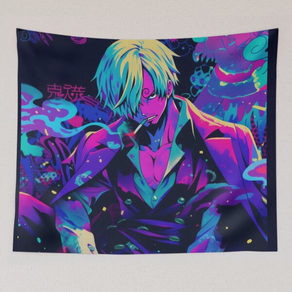 Item preview, Neon Vaporwave Sanji  designed and sold by AnimeArsenalPrints.