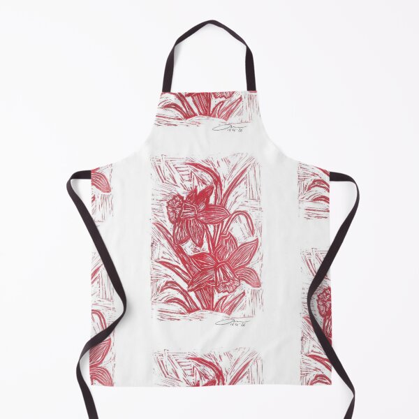Item preview, Daffodil lino Print (Red) designed and sold by Life's eye Art and photography.