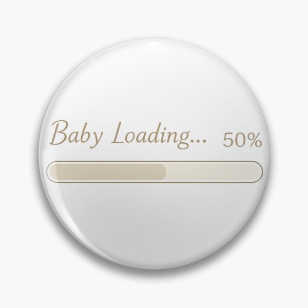 Item preview, Baby Loading 50% Funny Pregnancy Announcement Cute Minimalist Baby Reveal Gift for Expecting Mom designed and sold by Byarasstudio.